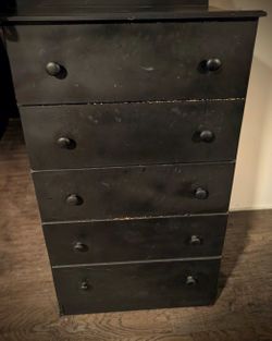 Tall Black Dresser
