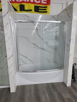 Bathtub And Glass Doors