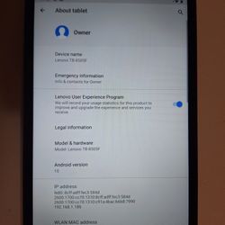 Lenovo Tablet(tb-8505f)