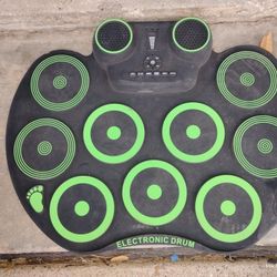 YISSVIC 9 Piece Roll Up Portable Drum Set