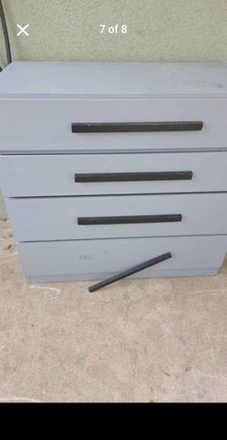 Dresser- wood, 4 drawer, grey