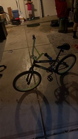Black and green bike