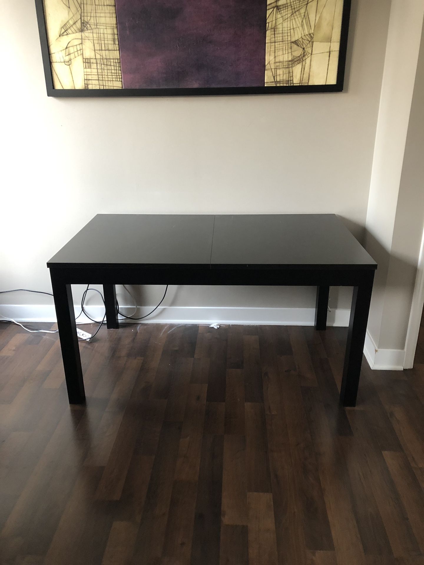 IKEA Black Extendable Dining Table