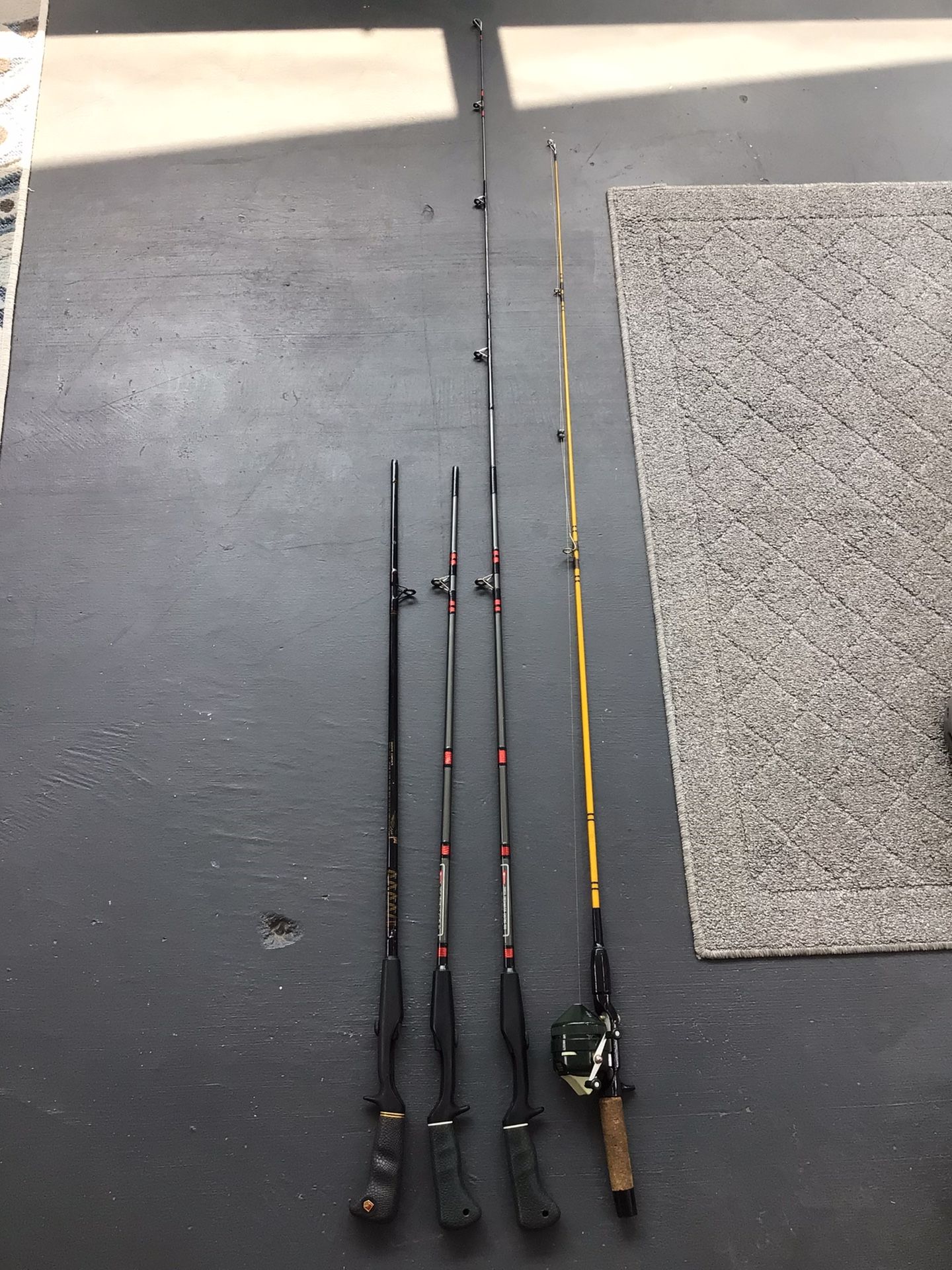 Vintage Fishing Rods & Reels Zebco Pro Staff Rod Zebco 202 Reel Garcia Freshwater Casting Rod