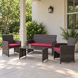 4 Piece Outdoor Patio Furniture Set