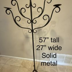 Wrought Iron Free Standing Candelabra 