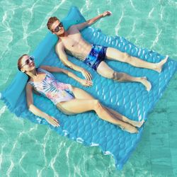 Floating Mat Pool Floats - Giant Inflatable Pool Float Lake Raft Lounge Floating Water Mat for Swimming Pool Floatie Lounger Beach Pool Party Toy for 