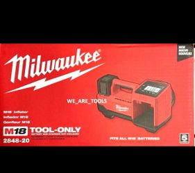 NEW IN BOX Milwaukee M18 2848-20 Cordless Tire Inflator 18 Volt Tool Only 18V