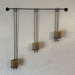Wrought Iron Wall Candles 