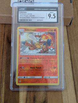 Infernape 23/156 CGC 9.5 Mint+ Ultra Prism Pokemon League Promo Reverse Holo Graded Slab