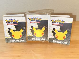 POKEMON 25th Anniversary Celebrations Lot of 3 Mini Portfolio Binder Sets.