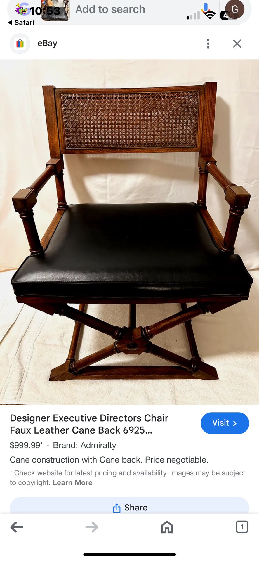 Vintage Designer Directors Chair 
