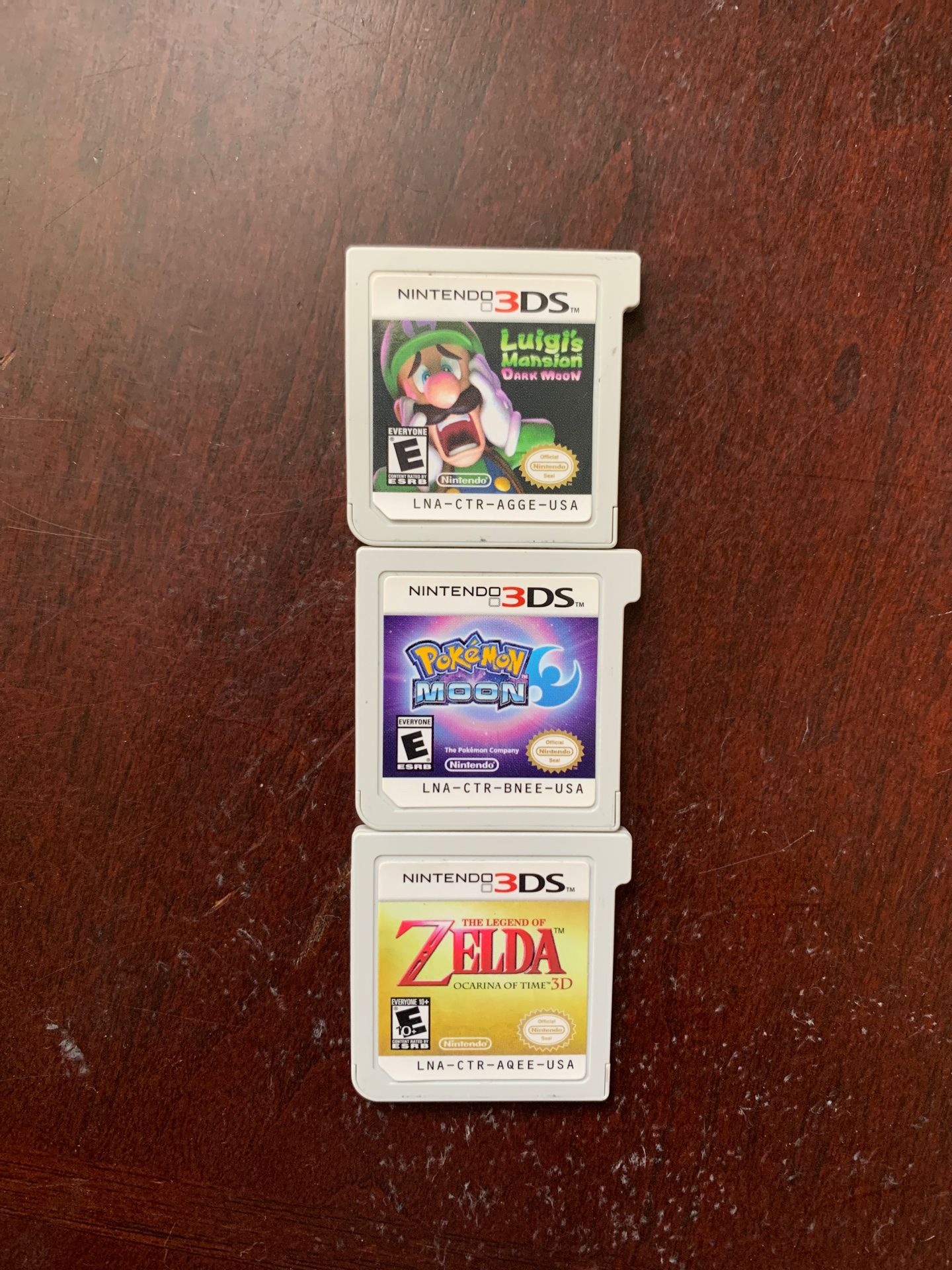 3DS Game Bundle! (Luigi’s Mansion: Dark Moon, Pokémon Moon, and Ocarina of Time)