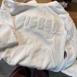 Skylrk Bieber White Puffer Hoodie XXL