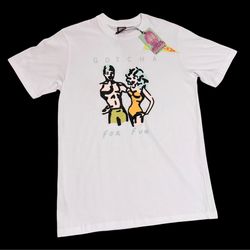 GOTCHA Shirt Men's small For Fun Logo graphic white tee Cotton NWT