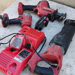 Charger Two One Drill Two Sawsaw One Batery 