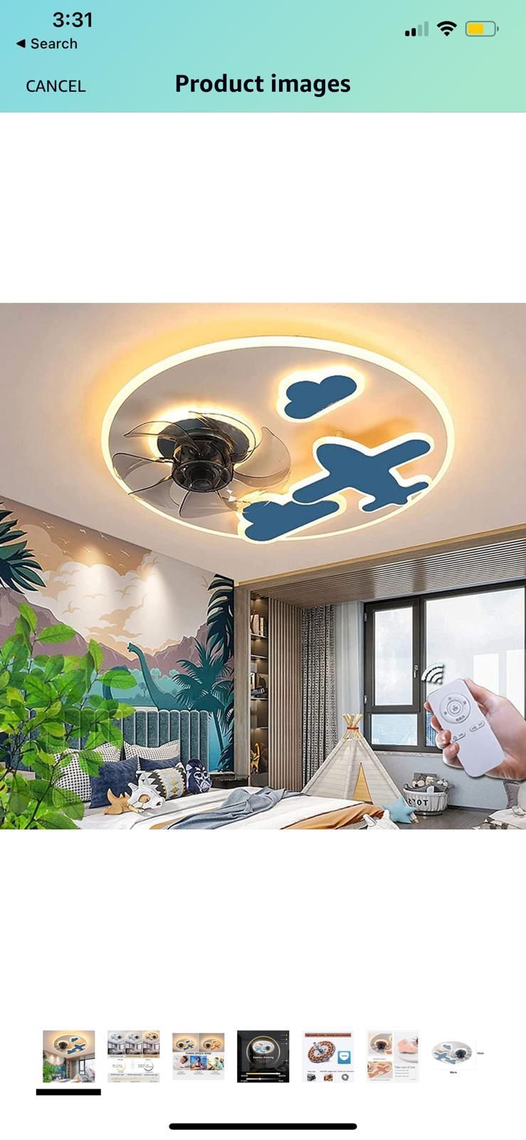 Airplane Ceiling Light & Fan