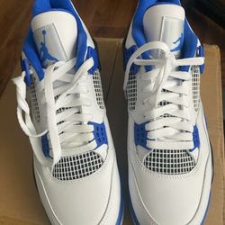 Brand new white and blue sports shoes and sneakers for men