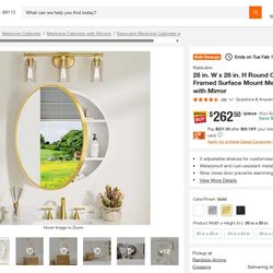 Bathroom mirror And Medicine Cabinet 