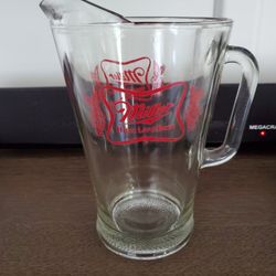 Miller High Life Glass Beer Pitcher