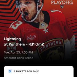 2 Playoff Tickets Florida Panthers Vs Tampa Game 2
