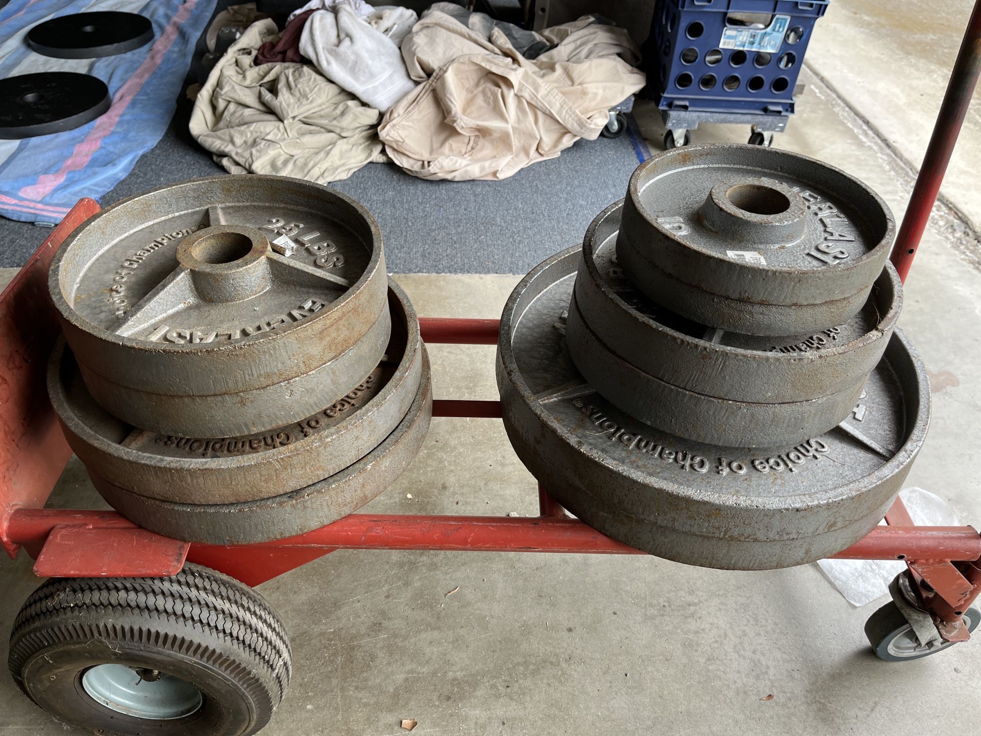 Olympic deep dish weights set 280 lbs