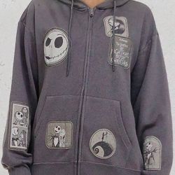 Nightmare Befor Christmas Zipped Hoddie