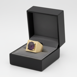 10K Yellow Gold Star Ruby Ring