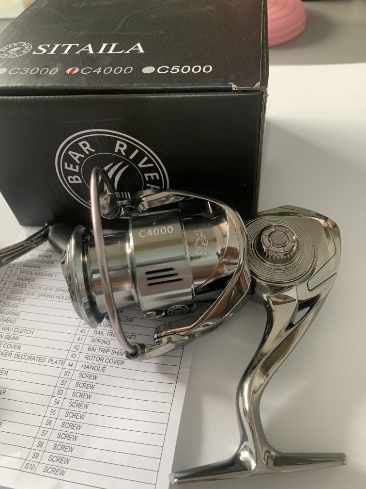 Fishing Reel 4000R Spinning Reels Metal Spool and Handle for Saltwater and Freshwater Fishing
