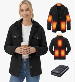 Graphene Heated Jackets for Women with 12V 18400mAh Battery Pack
womens heated jacket with Sherpa Fleece Lined
M size (size Chat on pictures)

