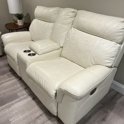 Leather Power Recline Couches