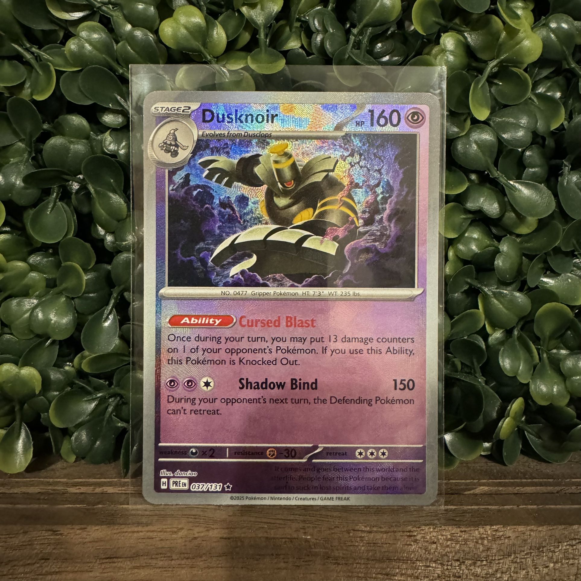 Dusknoir 037/171 Master Ball Pattern Prismatic Evolutions Pokemon TCG SV Scarlet Violet