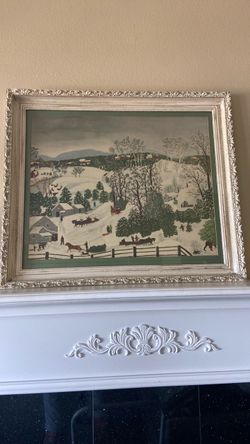 Grandma Moses Christmas print