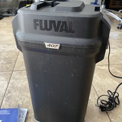 Fluval 407 Aquarium Fish Tank Canister Filter Up To 100Gal Baskets Intake 500 Liters Adjustable Flow