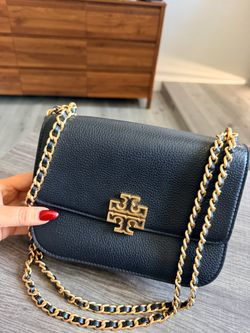 Tory Burch Black Leather Chain Shoulder Bag