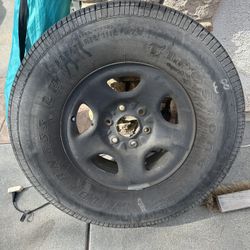 GM 6 Lug 16” Spare Wheel & Tire 