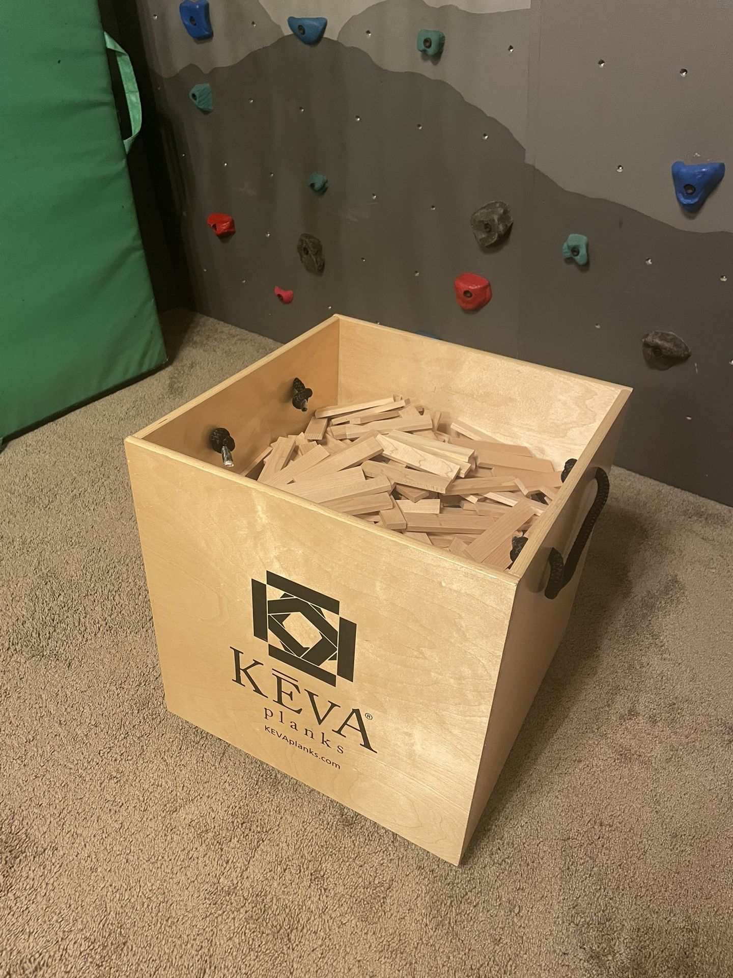 +1000 KEVA Maple Planks with Rolling Storage Bin