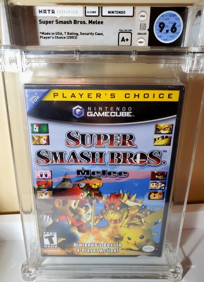 Super Smash Bros. Melee PC WATA 9.6 A+ Sealed GameCube *2nd Highest Grade*