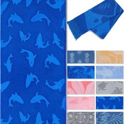 Brand New Turkish Cotton Beach Towel - Oversized Extra Large Sand Free Quick Dry Extra Large Lightweight Compact Travel Swim Pool Towel Camping For Ad