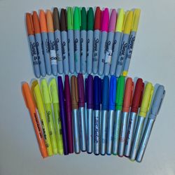 huge lot of Sharpies, markers and highlighters (ALL WORKING) $10 FIRM for ALL!