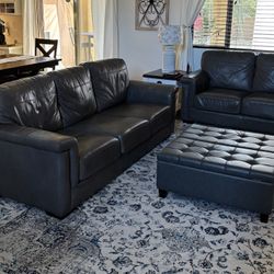 Leather Sofa & Loveseat