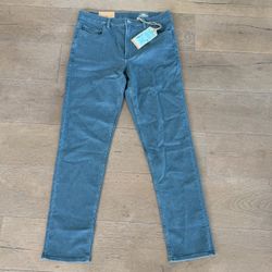 NEW: Faherty Men's 33x32 Stretch Terry 5 Pocket Jeans Pants - Ocean Glass Blue