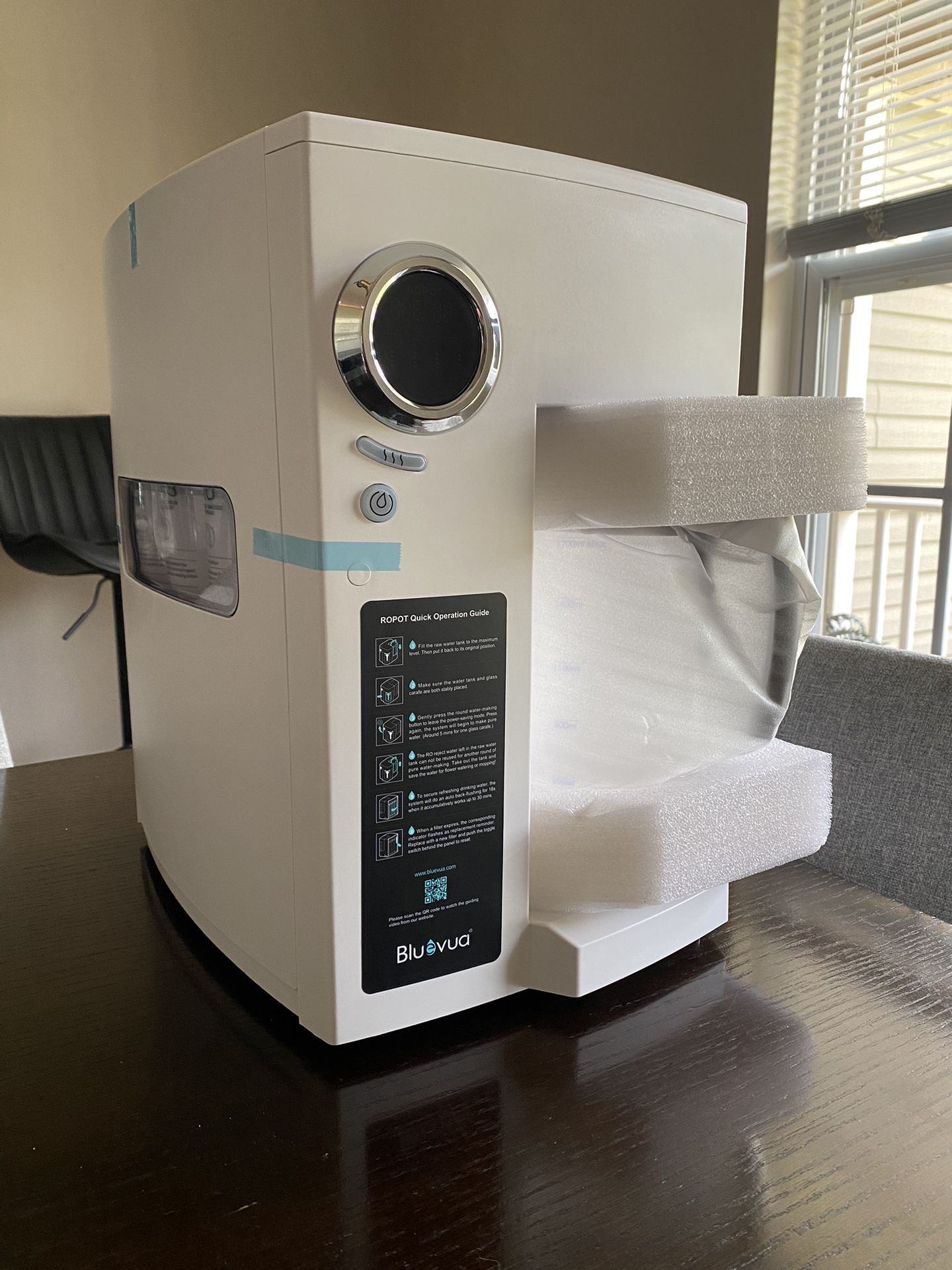 Bluevua RO100ROPOT Reverse Osmosis System Countertop Water Filter