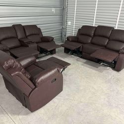 Brand New Brown Recliner Couches