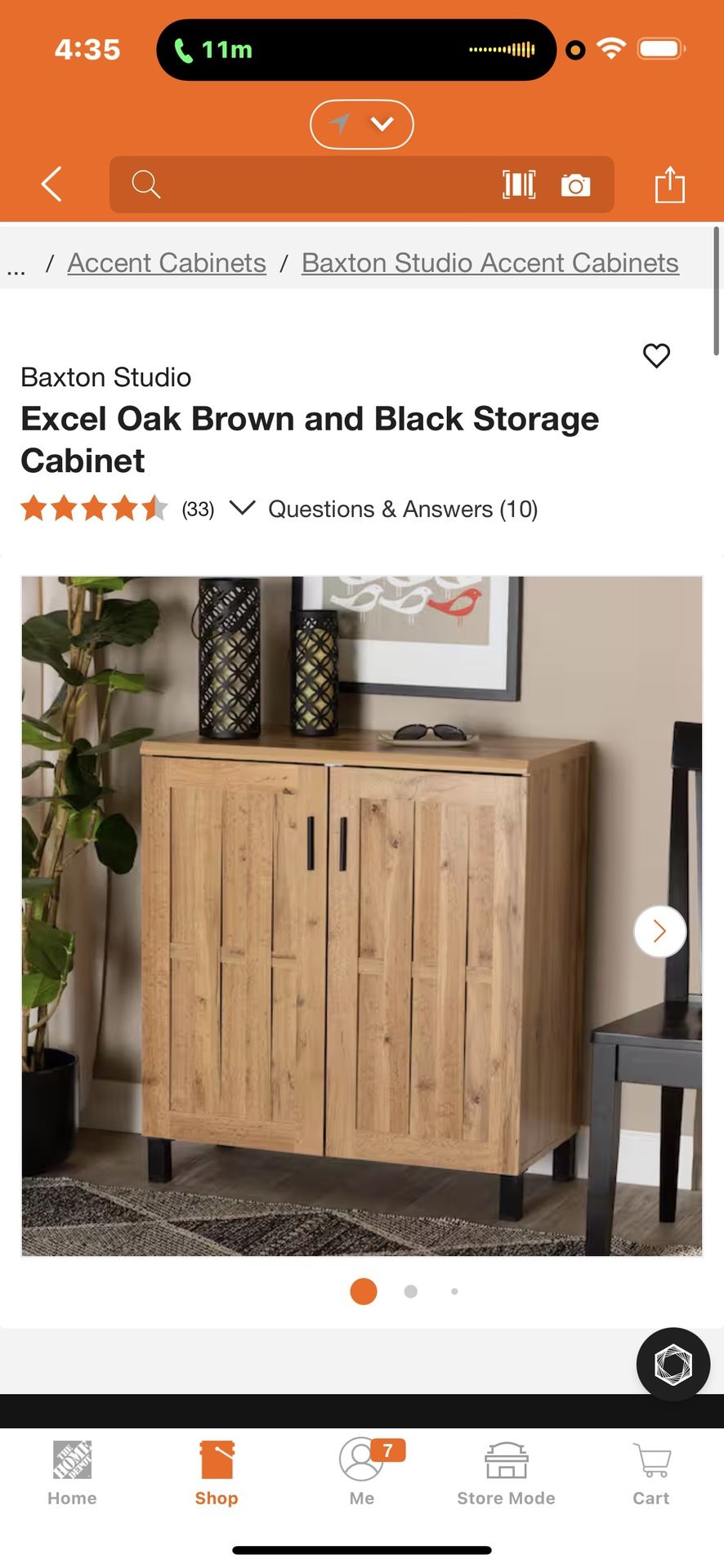 Baxton Studio Excel Oak Brown and Black Storage