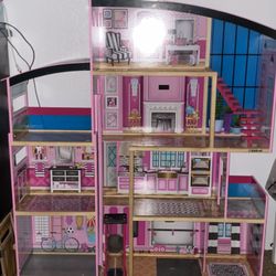 Wood Barbie house