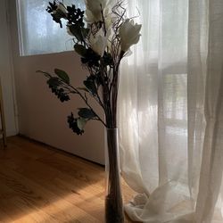 Silk Flower Arrangement & Vase