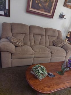 Couch recliners on both ends material, perfect shape.