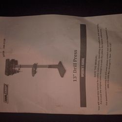 13" Drill Press