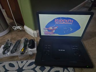 Brand new. Boifun 17.5" Portable DVD Player with 15.6" Large HD Screen, Black
6-hour Rechargeable Battery, USB/SD Playback